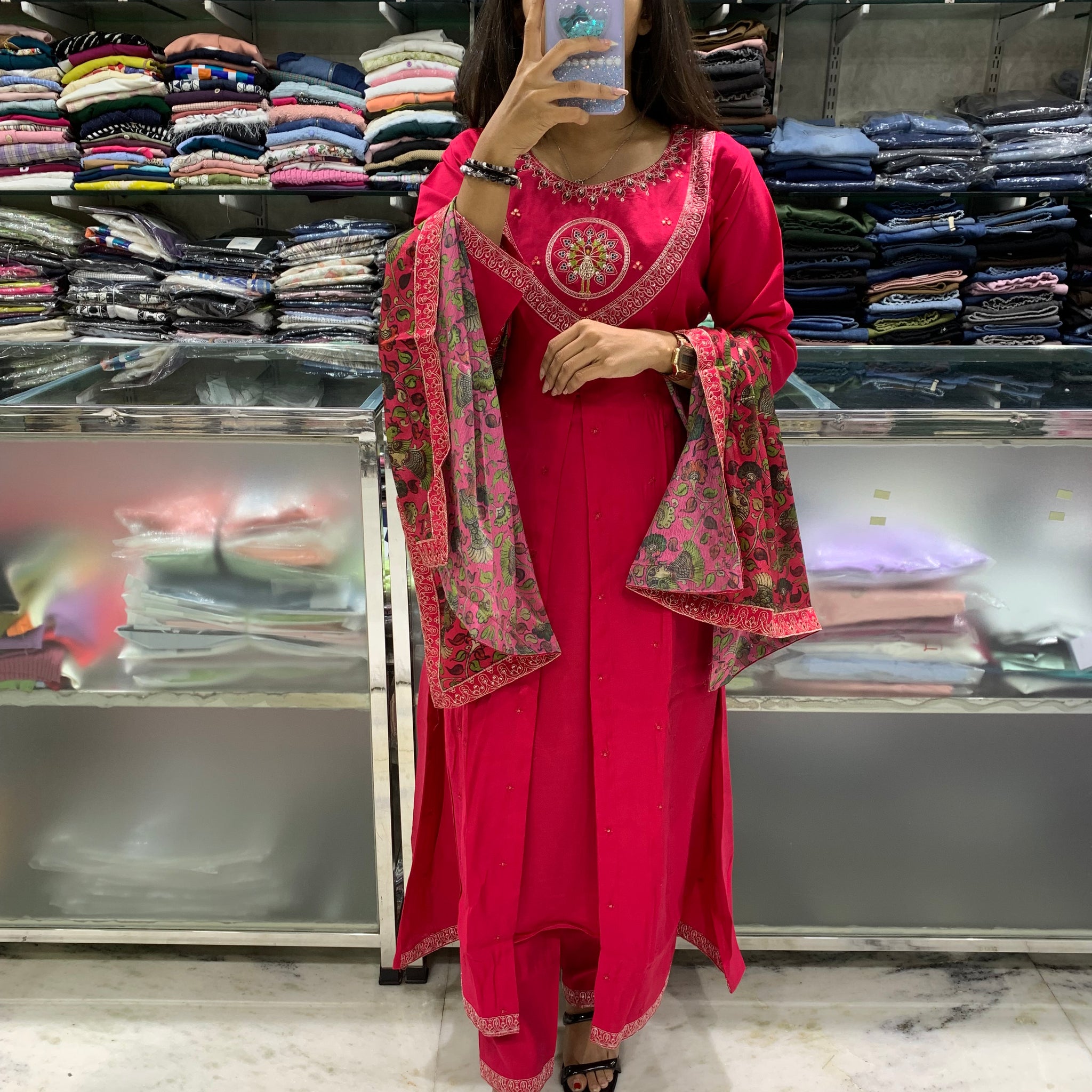 Fancy KURTI WITH PANT & DUPATTA SET