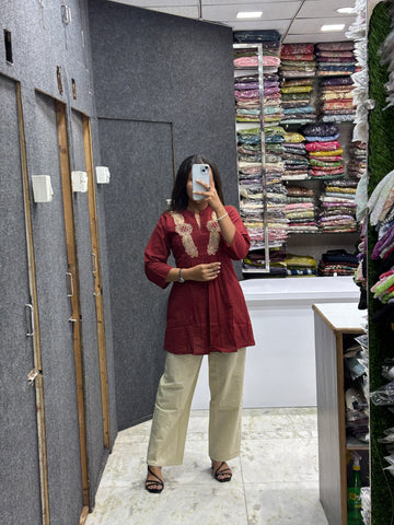 TUNIC COTTON CORD SET