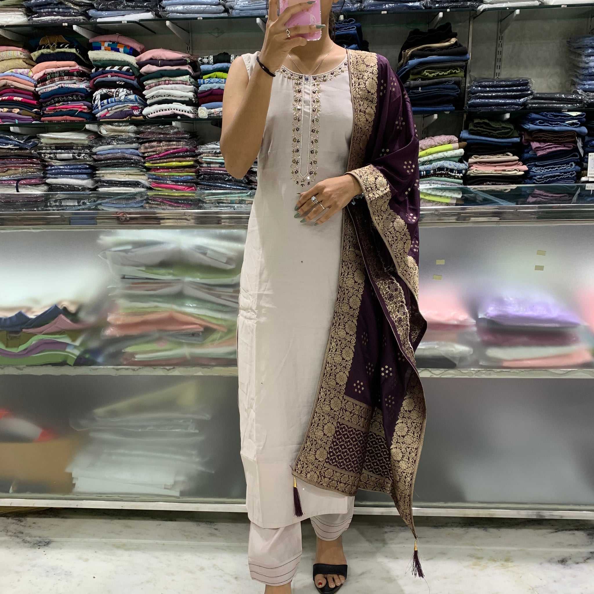 STRAIGHT KURTI WITH PANT & DUPATTA SET