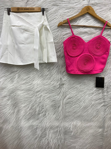 Flower Top & Skirt Set