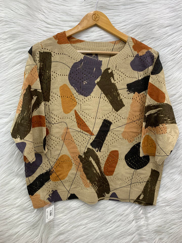 Printed Knit Top