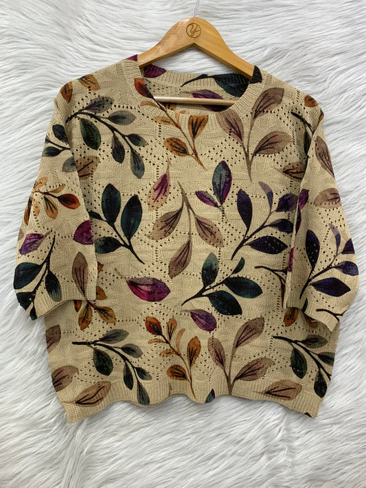 Printed Knit Top