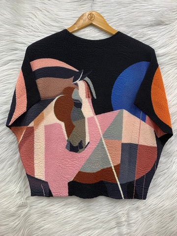 Bamboo Horse Printed Top
