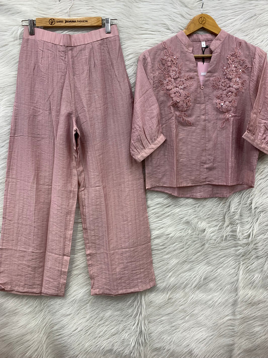 Floral Embroidered Co-Ord Set