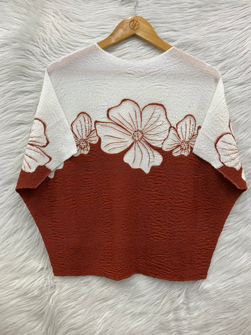 Floral Pattern Bamboo Top