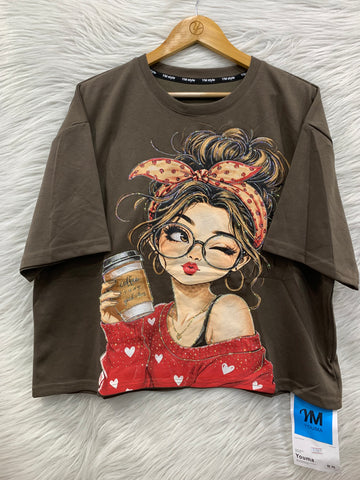 Fashion Girl Printed Oversized T-Shirt