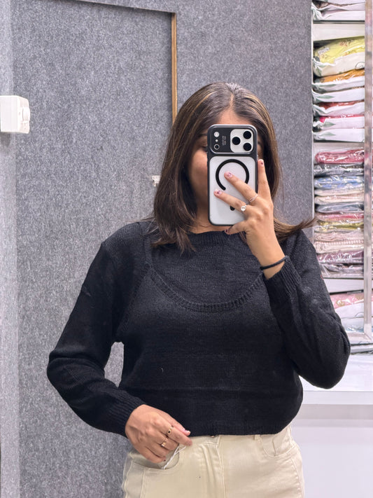 Round Neck Knit Top