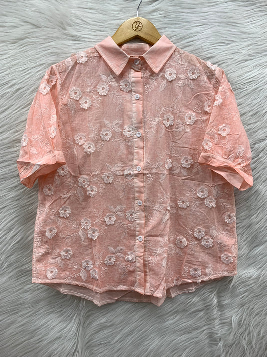 flower work cotton top