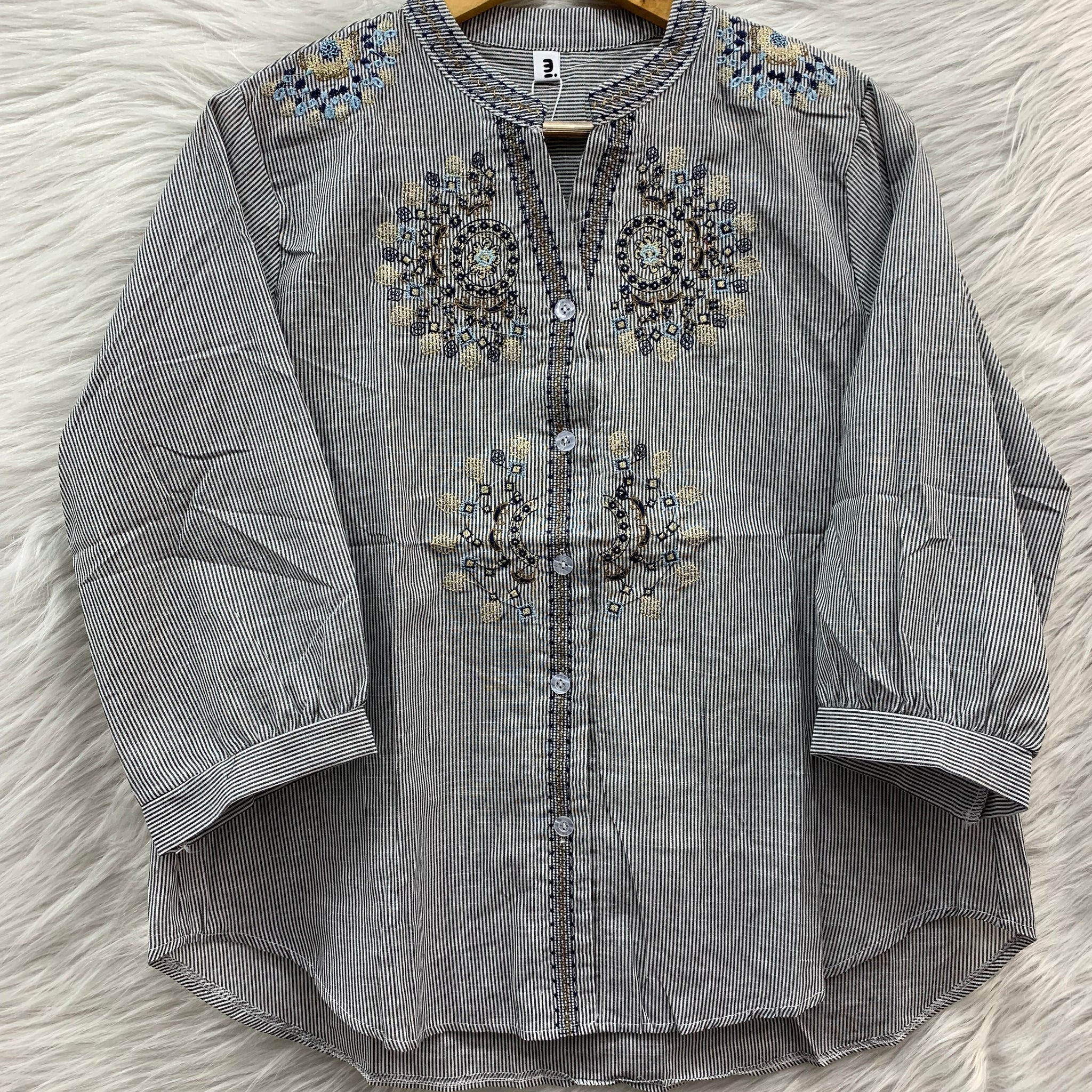 embroidery cotton work top