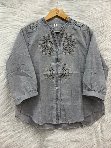 embroidery cotton work top