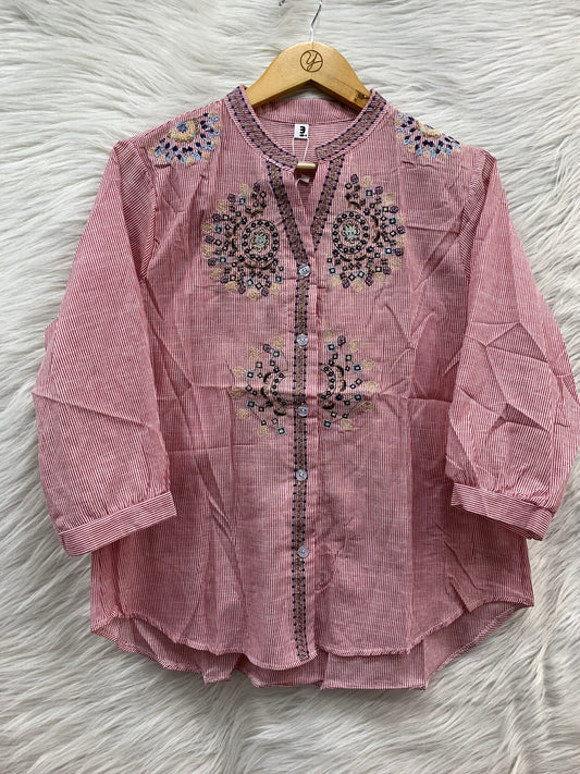 embroidery cotton work top