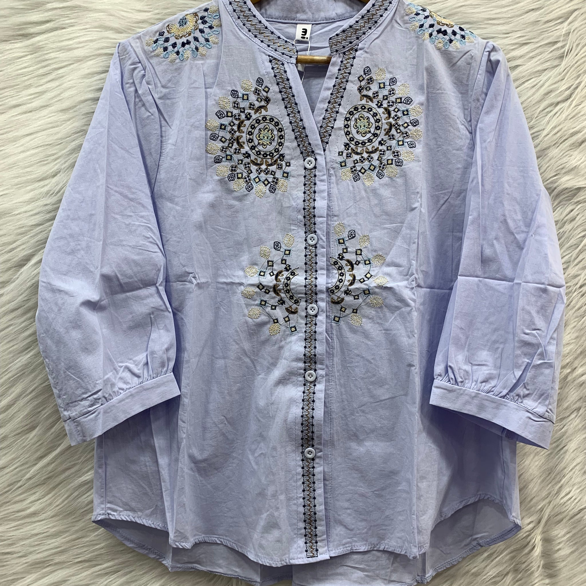 embroidery cotton work top