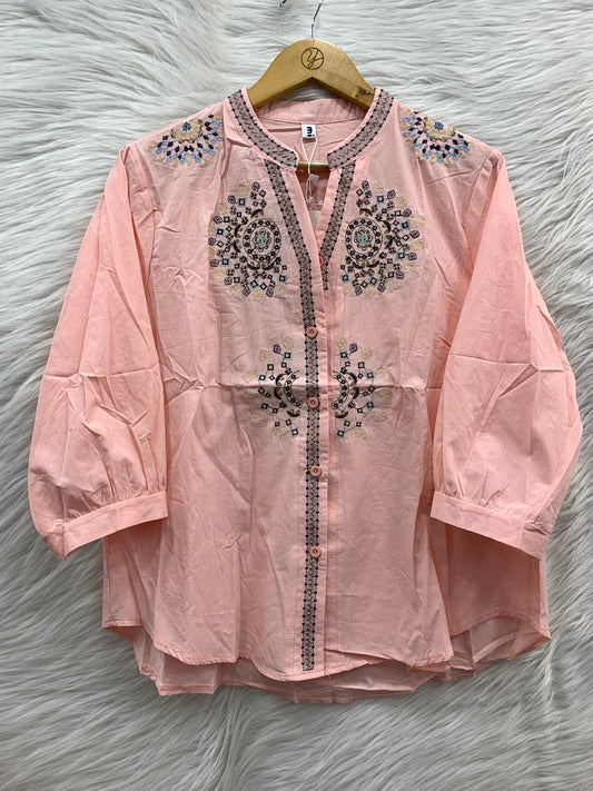 embroidery cotton work top