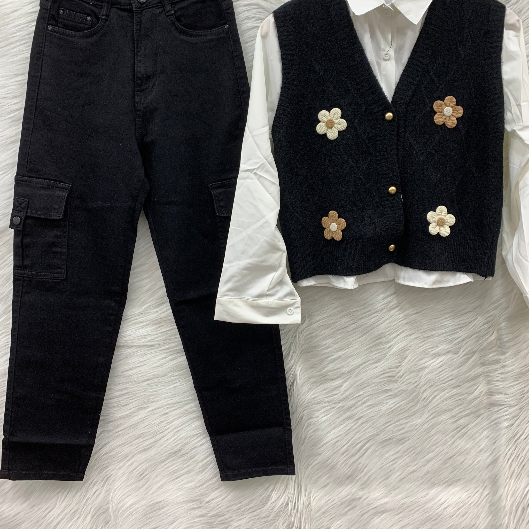 imp 2 pis top - jeans pair