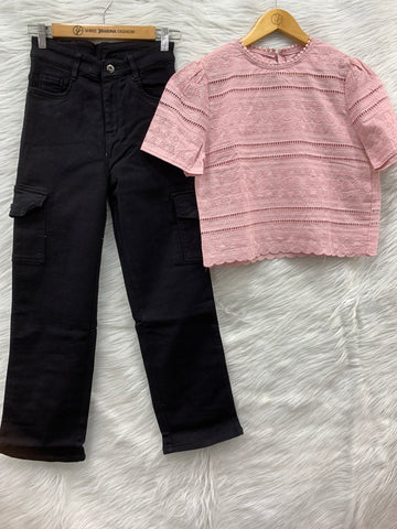 cotton top - cargo jeans