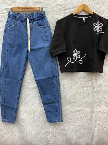 EMBROIDERY TOP COMBO SET