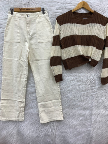 HORIZONTAL STRIPED T SHIRT COMBO