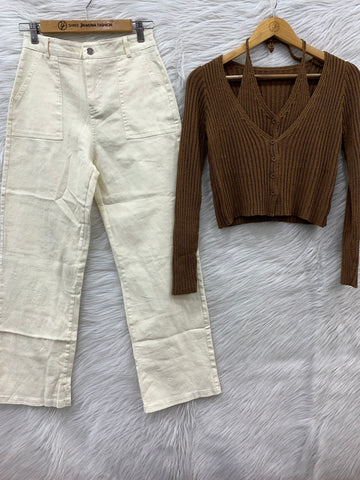 FANCY CROP TOP COMBO SET