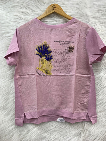 imported flower work tshirt