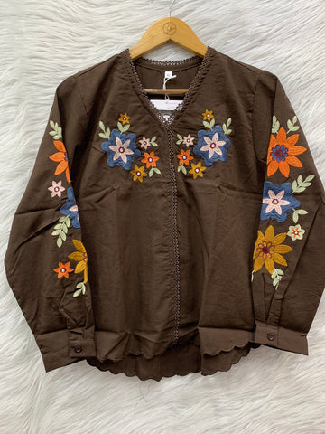 IMP LINEN EMBROIDERY TOP