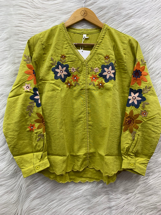 IMP LINEN EMBROIDERY TOP