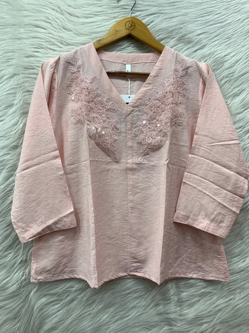 EMBROIDERY WORK COTTON TOP