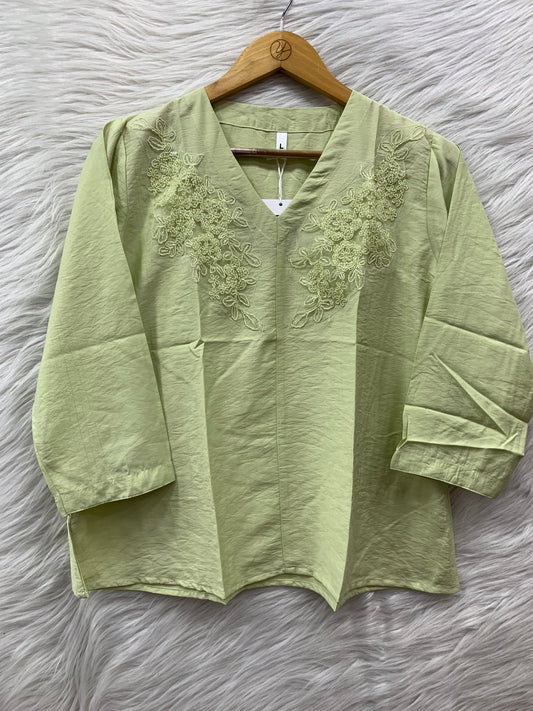 EMBROIDERY WORK COTTON TOP