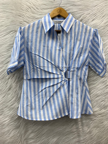 STRIPE SIDE KNOT TOP