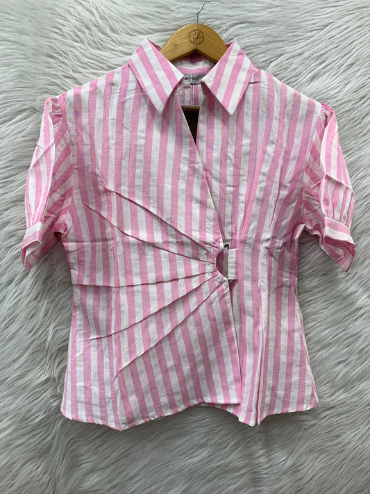 STRIPE SIDE KNOT TOP