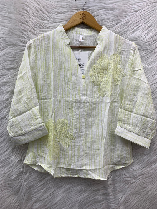 V NECK FLORAL SUMMAR TOP