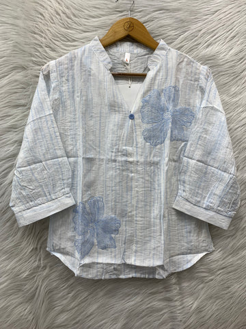 V NECK FLORAL SUMMAR TOP