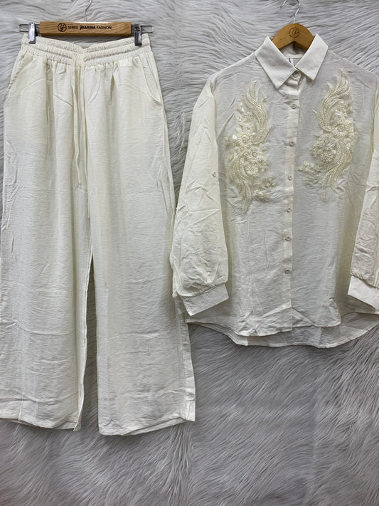 Embroidered Cord Set