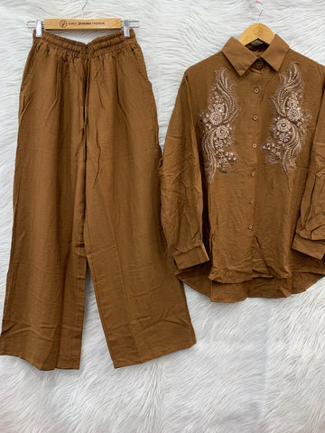 Embroidered Cord Set