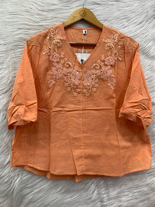 Floral Embroidery cotton Top