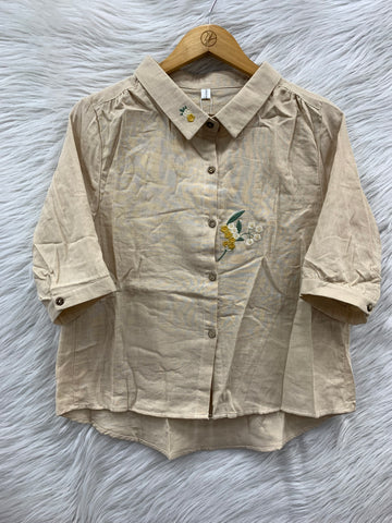 Floral Thread Work Top