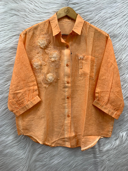 Floral Cotton Shirt Top