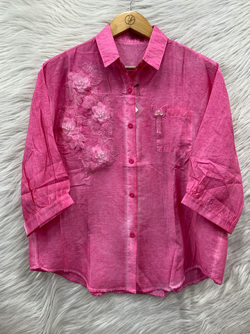 Floral Cotton Shirt Top