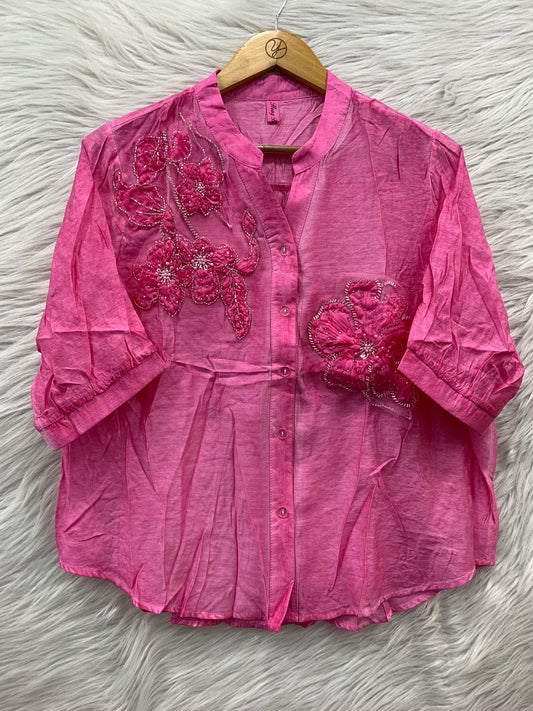 Floral Sequin Top