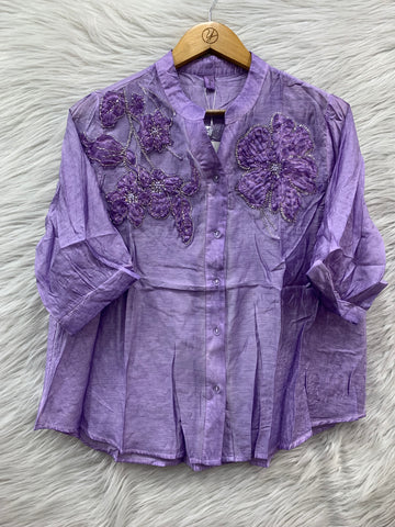 Floral Sequin Top