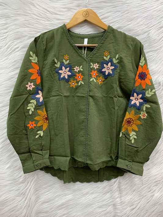 IMP LINEN EMBROIDERY TOP