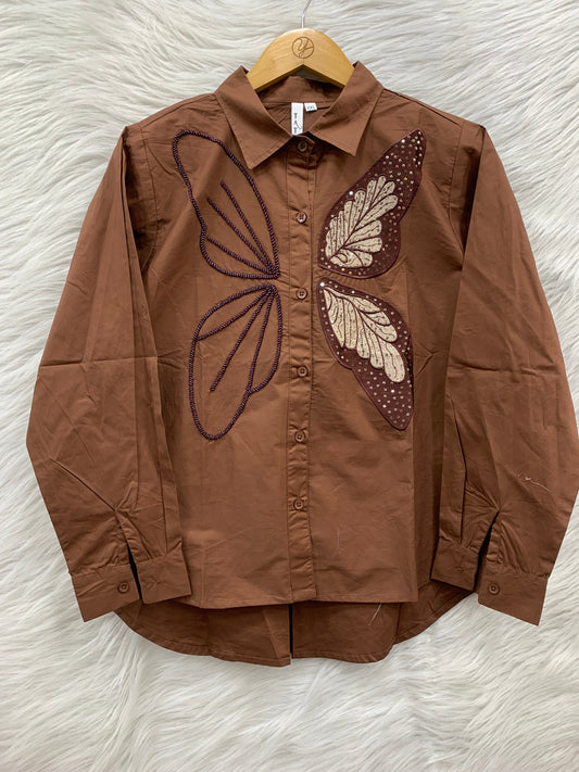 Butterfly Patch Work Shirt