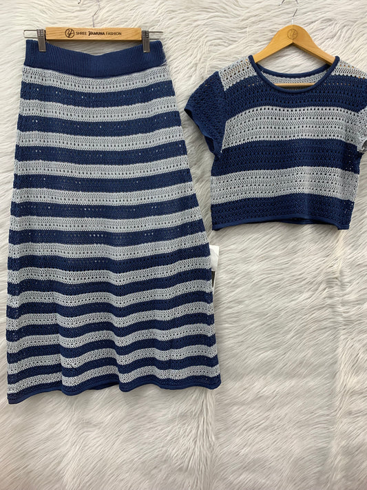Striped Crochet Skirt Pair