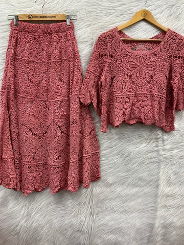 Crochet Lace Skirt Pair