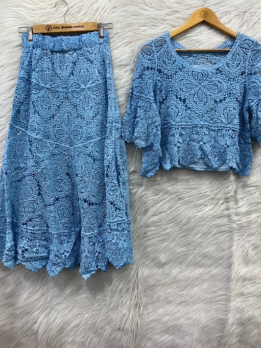 Crochet Lace Skirt Pair